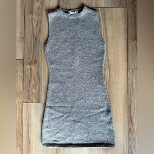 Zara Short Grey Sweater Dress